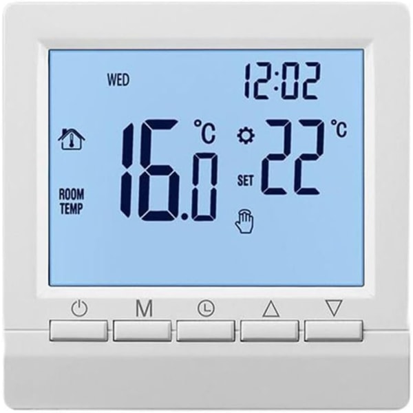 Termostat, Programmerbar Smart Digital Temperaturregulator, med Stor