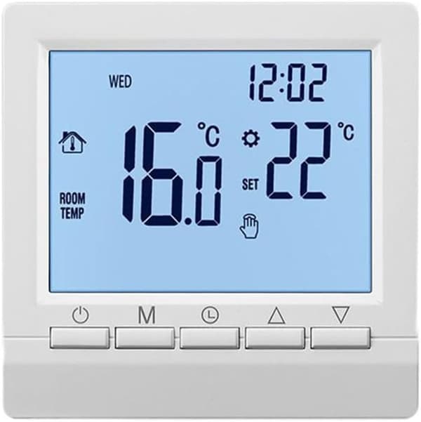 Termostat, Programmerbar Smart Digital Temperaturstyring, med Stor