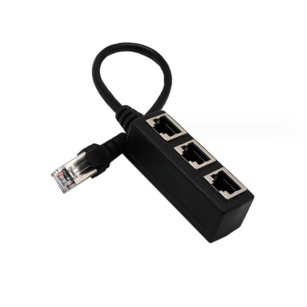 Ethernet Rj45 Splitter Kabel, Ethernet LAN Nätverksförlängningskabel Adapter Rj45 Hane till 3 Hon Splitter för Super Cat5 Cat5E Cat6 Cat7 LAN Ethernet Plug Adapter