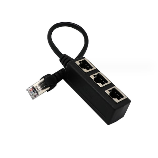 Ethernet Rj45 Splitter-kabel, Ethernet LAN-netværksforlængerkabeladapter Rj45 han til 3 hun Splitter til Super Cat5 Cat5E Cat6 Cat7 LAN Ethernet-stikadapter