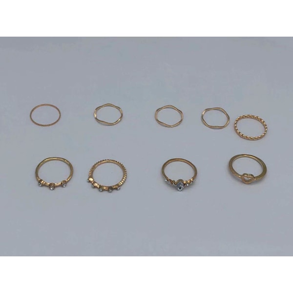 Knuckle Rings Index Finger Rings Hollow Love Rose Gold Ring Sets för kvinnor och flickor