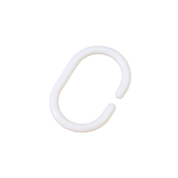 Duschdraperiringar, 12 st plast duschdraperiringar, C gardinkrok