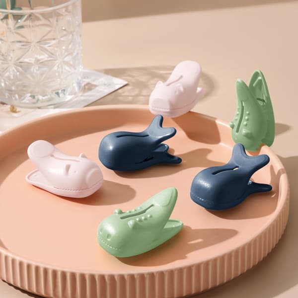 Sett med 6 magnetiske klips for matposer
