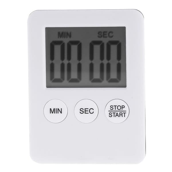 Magnetisk LCD Digital Køkken Timer, Hvid