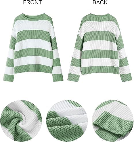 Flickor Långärmad Randig Färgblock Pullover Tröja Bekväm Lös
