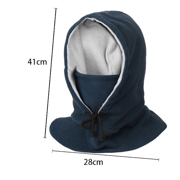 Multifunksjonell Vinter Fleece Balaclava – Hatt + Halsduk + Halsvarmer for Menn og Kvinner – Klær for Ekstrem Kulde, Svart