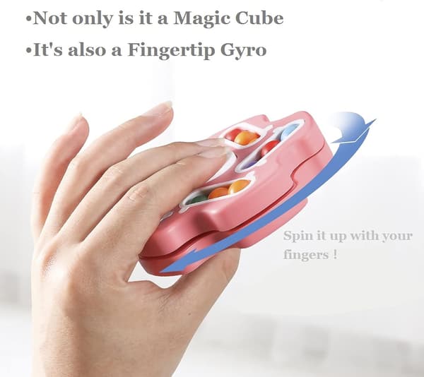 Spinning Magic Beans Rubik's Cube Fem-farget Magic Beans Puzzle D