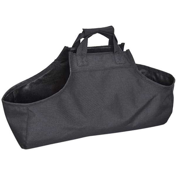 Utomhus Canvas Vedkorg Väska, Öppen Spis Vedförvaring Väska Tote