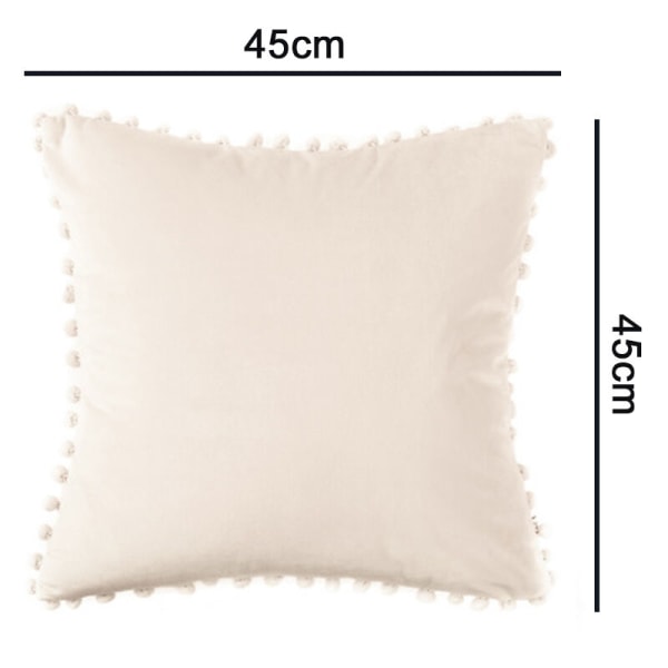 Cover med tofsar Mjuka partiklar Solid Velvet Cushion Co