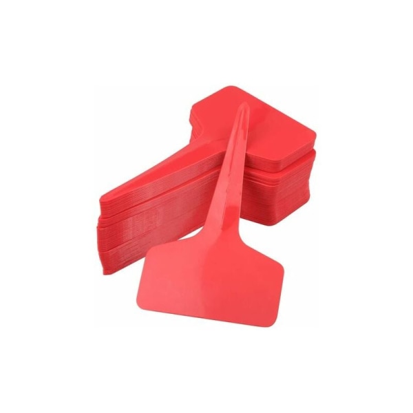 100 Mini T-formade växtetiketter av plast, växtmarkörer, 6 x 10 cm