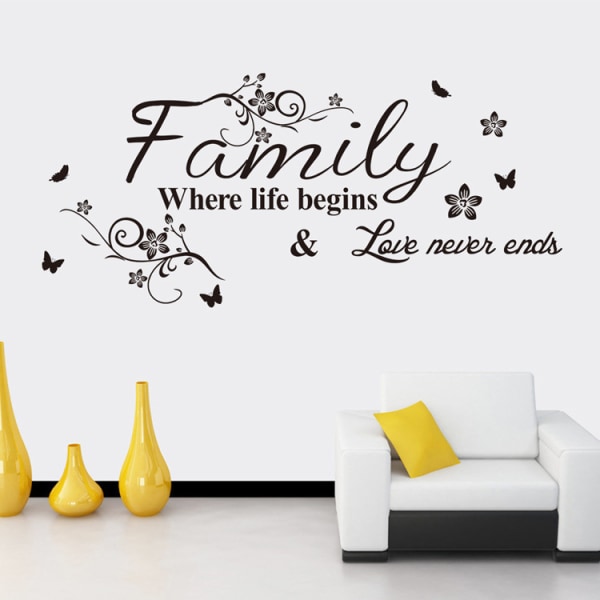 Family where This I Know - Carved Vinyl Separated Letters Wall Decal Nursery Ch
