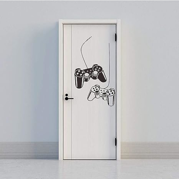 Spillromdekor, “Dual Gamepad” Gutteromsdekorasjoner for soverom