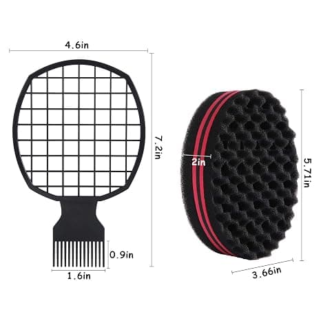 2 st hårkam med Twist Wave Barber Tool Twist Brush Curl C
