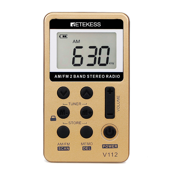 Mini Bärbar Radio, Uppladdningsbar FM AM Radio, Walkman, Insomningstimer, Hörlursuttag, Utomhus, Sport, Julklapp