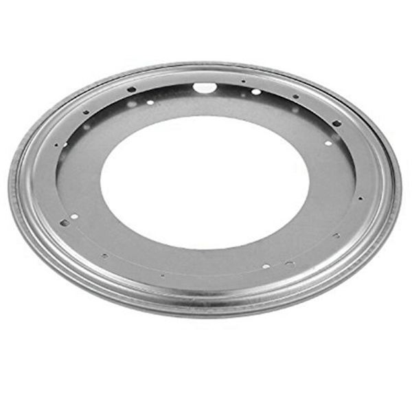 Roterende 12\" eller 300mm bordplate, rund metallkulelager, dreibar skuff, TV-bord, serveringsbrett, kaleidoskopstativ, utstillingsstativ, sølv, én del