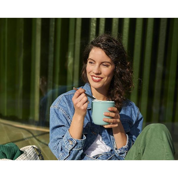 Lunsjboks – Nordic denim – praktisk müsli bolle 500 ml, yoghurtbeger