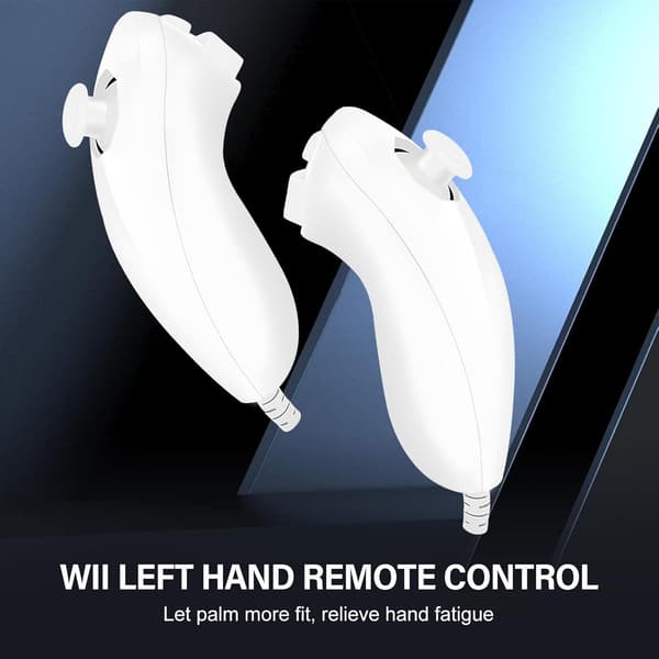 Nunchuk Controller, 2-pak Nunchuk Controllere til Wii Remote Gam