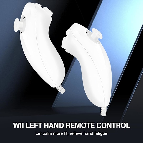 Nunchuk-kontroller, 2-pack Nunchuk-kontroller för Wii Remote Gam