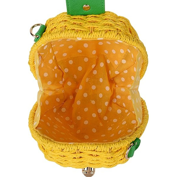 Halm axelväska handvävd crossbody väska sommar strand hav handväska ananas