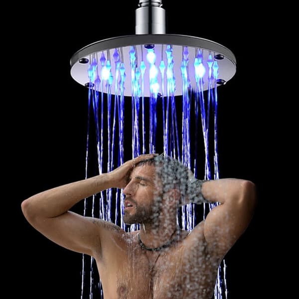 LED brusehoved, LED brusehoved med 7 farver, LED regnbruserhoved, LED
