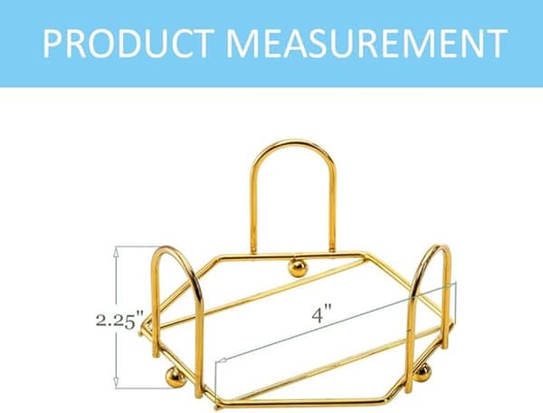 Moderne underlagstativ i sekskant gull jernmetall underlagstativ 4 tommer bulk C