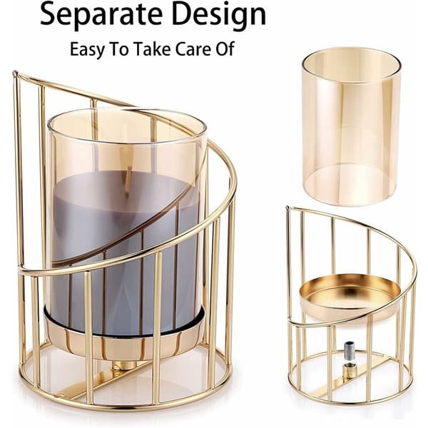 Geometrisk lysestake, dekorativ søylelysestake, metallstativ