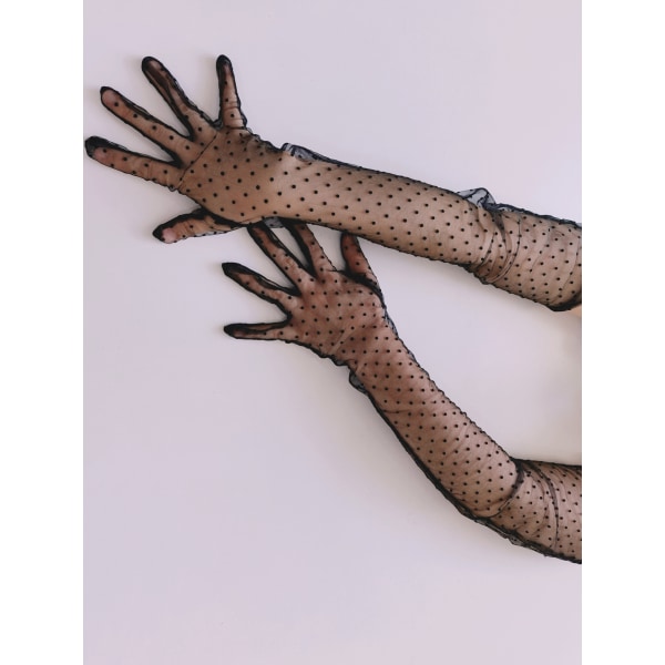 Mesh naisille - Opera Gloves Pitsikäsineet Pitkät tyllikäsineet