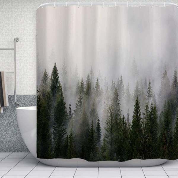 1 stk Misty Forest dusjforheng, baderomståke Dreamy Magic T