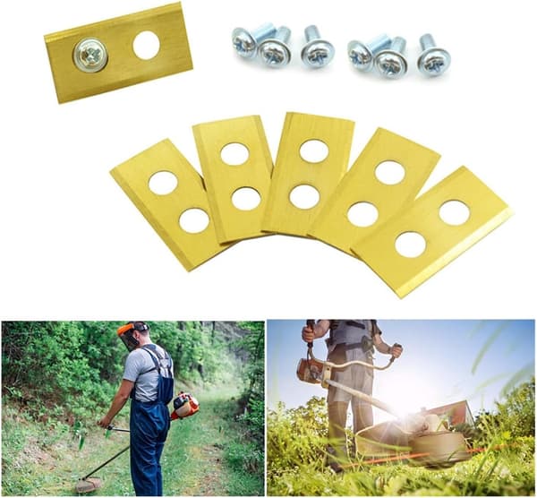 18 gressklipperblader for hagemaskiner, gressklipperblader, dobbelthull