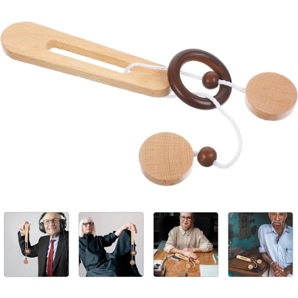 Träpussel Hjärngympa Trädning Rep Upplåsning Interlocking