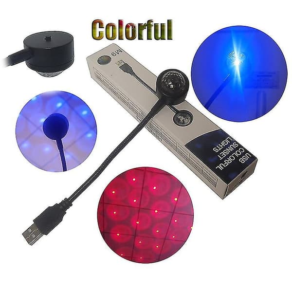 Led-stemningslampe Bil Stemmestyring Stemningslys Usb Bil Li