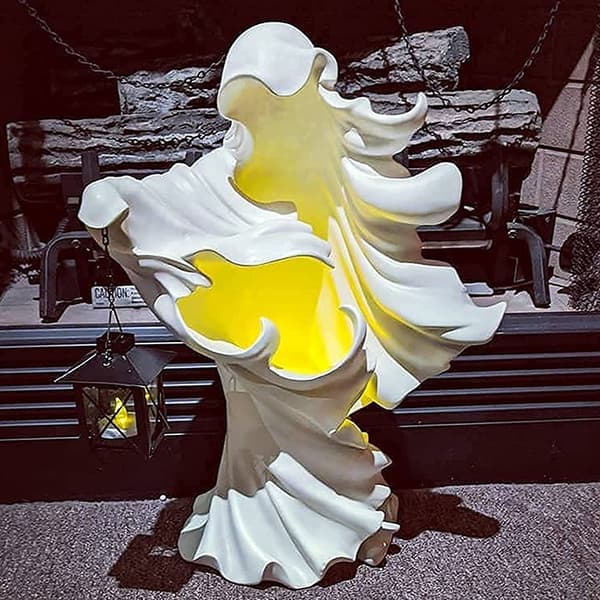 Halloween Ghost Statue, Messenger of Hell with Lantern - L
