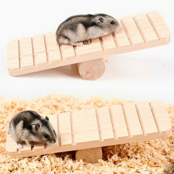 Trägunga för Hamster Gunga Spel Små Djur Leksaker Mus Gerbil Gunga