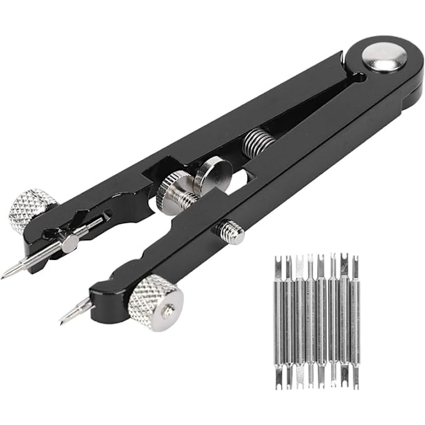 V-formad klockarmbandsfjäderstångstång, verktyg för justering och underhåll av klockarmband, kompakt design i legerat stål för klockor, 102*39*12MM