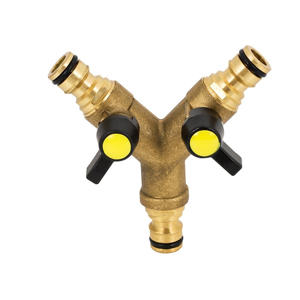 1/2\" Rørkugleventil Y-formet Messingfitting 2-vejs 3-vejs konnektor