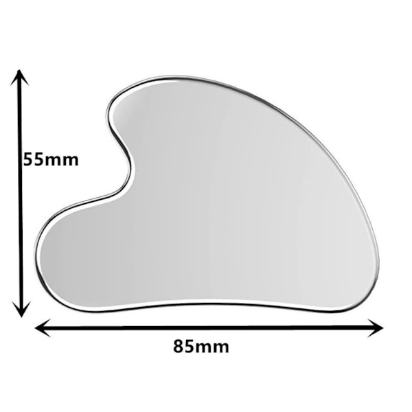 Gua Sha Ansikte, Rostfritt Stål Guasha, Ansiktsmassageverktyg, Metall Lymfatisk Dräneringsmassage Skrapa för Ansikte, Ögon, Hals, Kropp