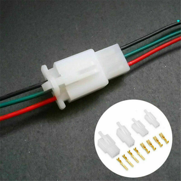 480 stk. 2,8 mm elektriske ledningsforbindelser til bil, motorcykel, han- og hunkontakter, 2, 3, 4, 6 ben