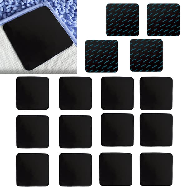 16PCS teppeholder sklisikker teppematte svart