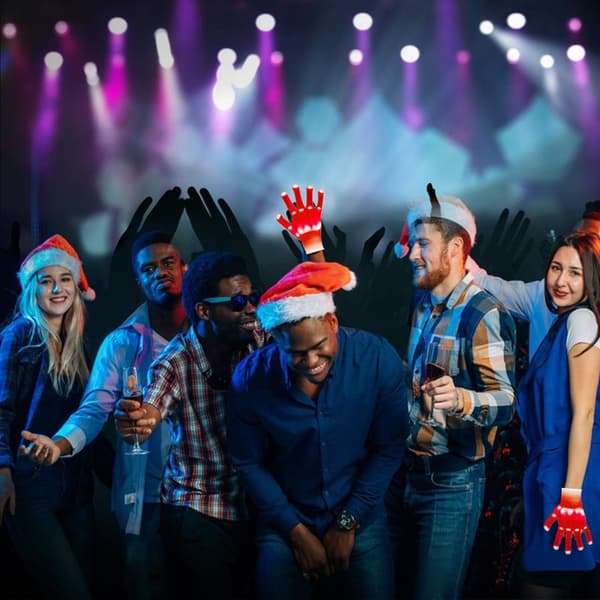 LED-handsker, blinkende fingerlys-handsker, lysende handsker, der gløder
