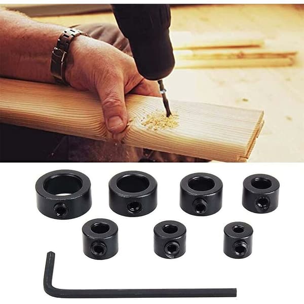 Borchuck 9 stk Begrens Stud Dybdestopp, Lokalisering Ring Bor Dybdestopp