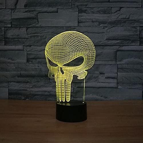 3D natlampe 7 farveændring LED skrivebordslampe touch-knap stueindretning