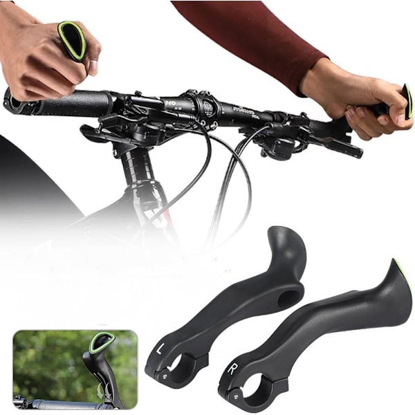 Ergonomiska Styrgrepp för Cykel - 21,8-22,2 mm - För MTB, Landsvägscykel, Terrängcykel