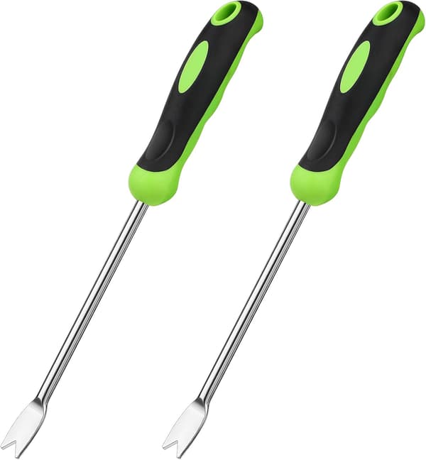 Havearbejdsredskab med ergonomisk håndtag, rustfrit stål til have