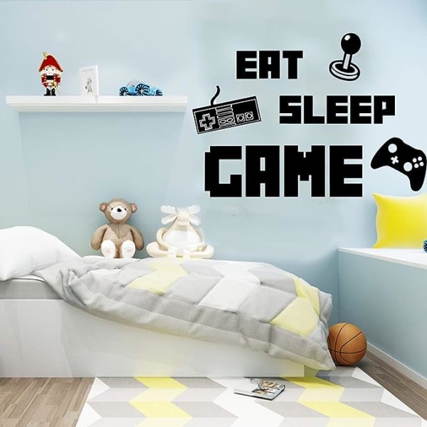 Game Wall Decals Gaming Controller Joystick Video Wall Stickers för tonårspojkar Rum Barn Sovrum Lekrum Heminredning
