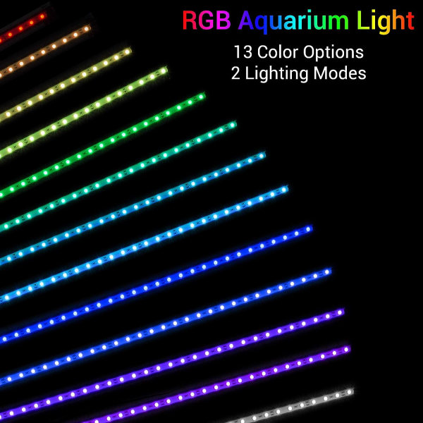 NICREW Aquarium LED Light 18cm with Remote Control, RGB Multicolo