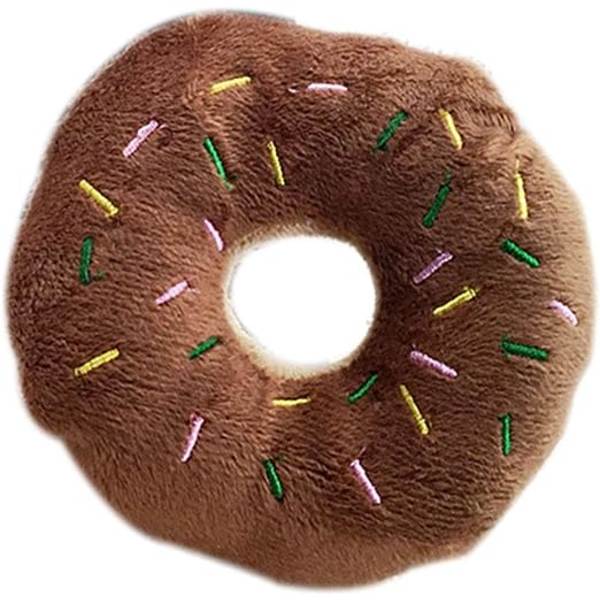 Fyllda djur Donut formade djurleksaker Spela husdjursleksaker Tugga Donut S