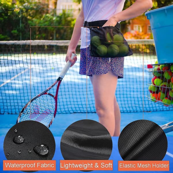 Tennispallopidike taskuvyö Hikinpitävä pallopussi Monipuolinen S