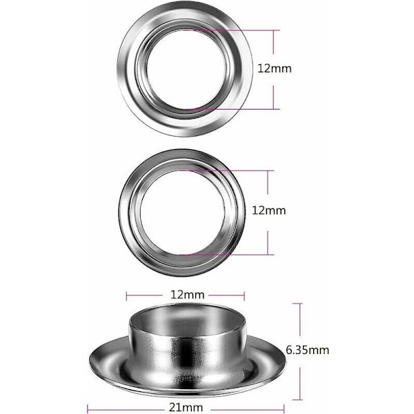 Grommet-työkalut 12 mm metalliset reikäleikkurit 100 sarjan reikäleikkurisarja