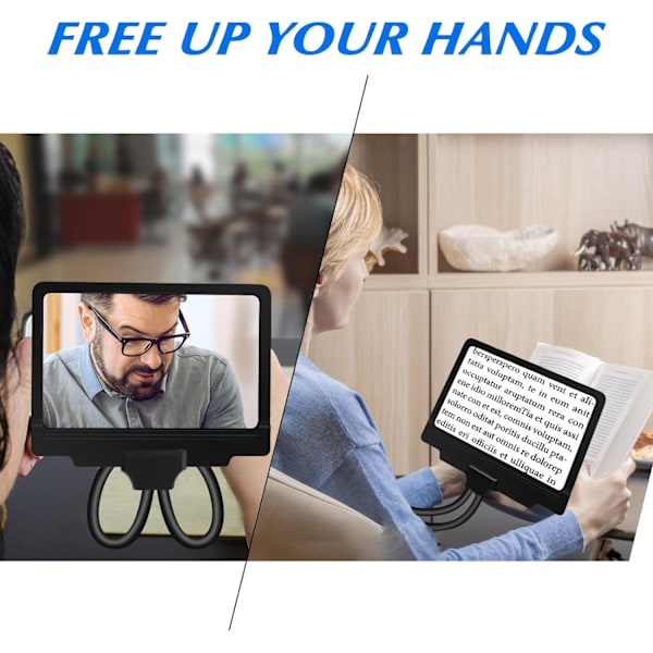 Hands Free 5x suurennuslasi rengasvalolla, joustava hansikaula, sivu M