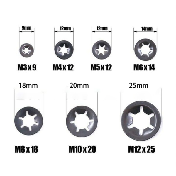 Universal Lock Washers Lock Washer M3 M4 M5 M6 M8 M10 M12 Starloc